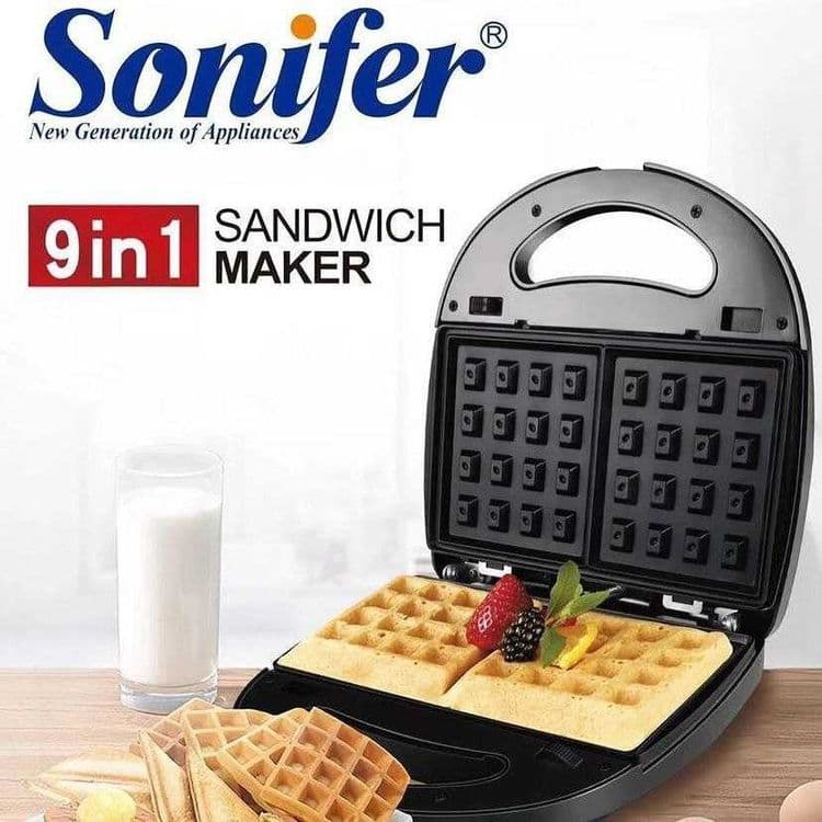 Sonifer 9в1 Сендвичница Тостер Вафельница Toster sf-6123 — 4