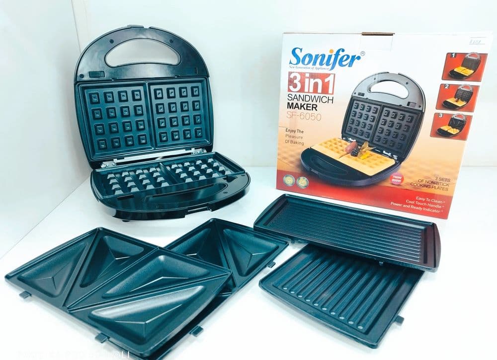Тостер Вафельница Сендвичница Орешки Toster Sendvich Грил Sonifer 6050 — 1