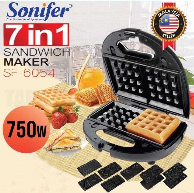 Sonifer 7в1  Вафельница Орешница  Тостер сендвичница sf-6054 — 2