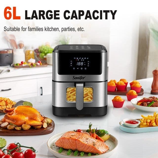 Аэрогриль Фритюрница Мультиварка Sonifer sf-1017 Air Fryer aerogril — 3