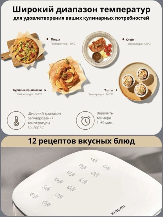 АЭРОГРИЛЬ 6 литр.Xiaomi air fryer 6 litr Aerogrill — 4