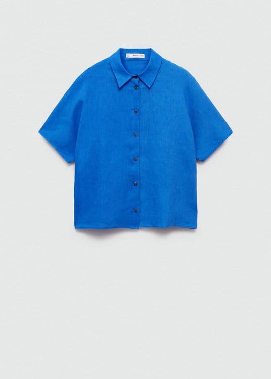 MANGO. Plus size. 100% лён. Женская рубашка — 2