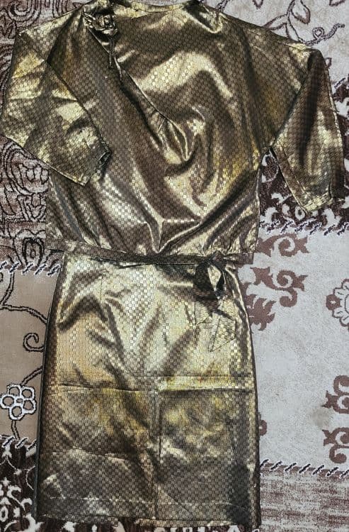 Свитер шерстяной.Юбочный костюм из парчи — 2