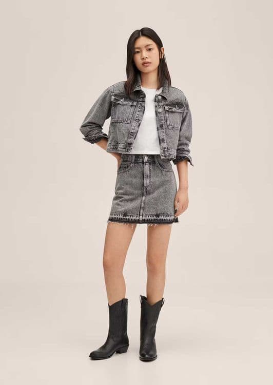 Новые джинсовый комбинезон / куртка+юбка MANGO, размер XS — 10