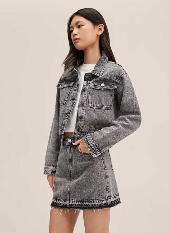 Новые джинсовый комбинезон / куртка+юбка MANGO, размер XS — 11