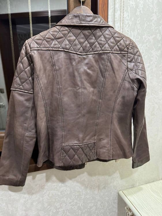 Кожаная куртка Michael Kors, б/у, в хорошем состоянии — 5