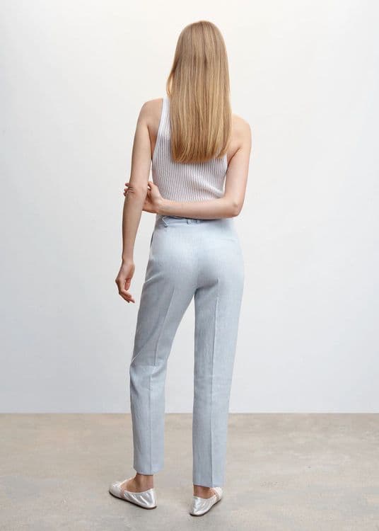 MANGO. Plus  size. 100% лён. Костюмные брюки — 2