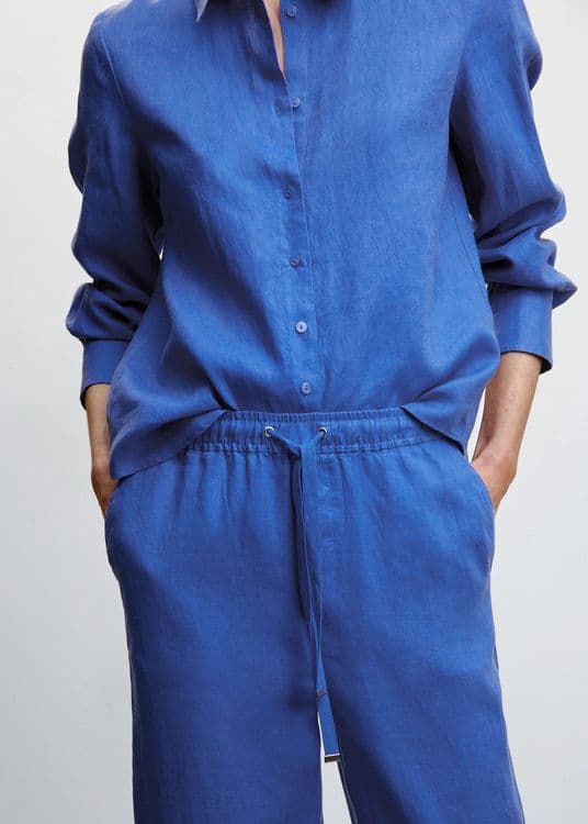 MANGO. Plus size. 100% лён. Женские брюки — 3