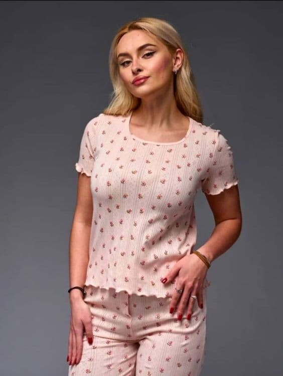 Пижамы женские из ажурного хлопка — 5