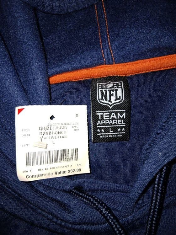 Из США, толстовка с капюшоном от бренда Denver Broncos — 4