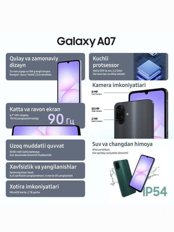Samsung A07 128gb Naqt va Nasiya — 5