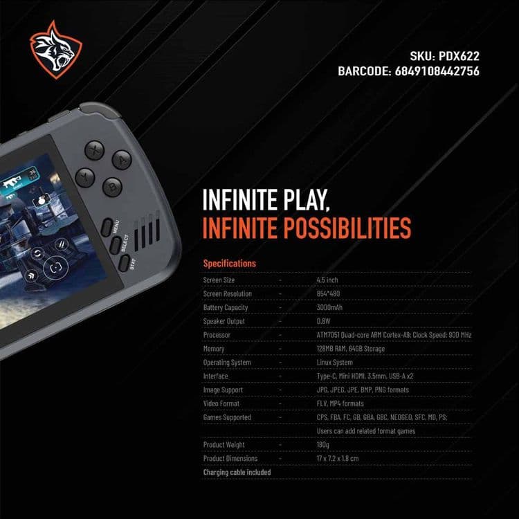 Porodo PDX622 Multifunksional Gaming Console o'yin pristavkasi  atv13 — 5