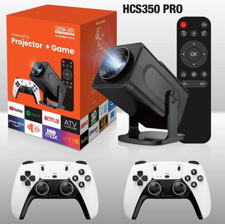 HCS350Pro — Portativ o‘yin pristavkasi konsol proyektorli, Wi-Fi  at11 — 4