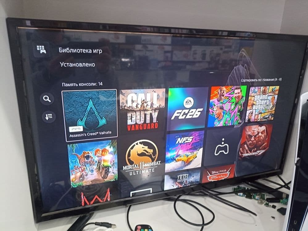 Б.у ps5 slim c дисководом, с записанными играми. — 2