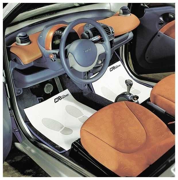 Бумажные коврики для защиты полика автомобиля — 2
