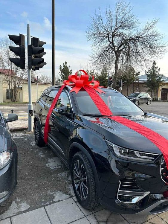 подарочный бант на ваш авто, красивый красный цвет — 2