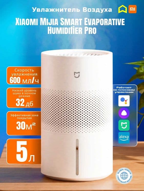 Увлажнитель Умный Mijia Smart Evaporative Humidifier Pro — 5