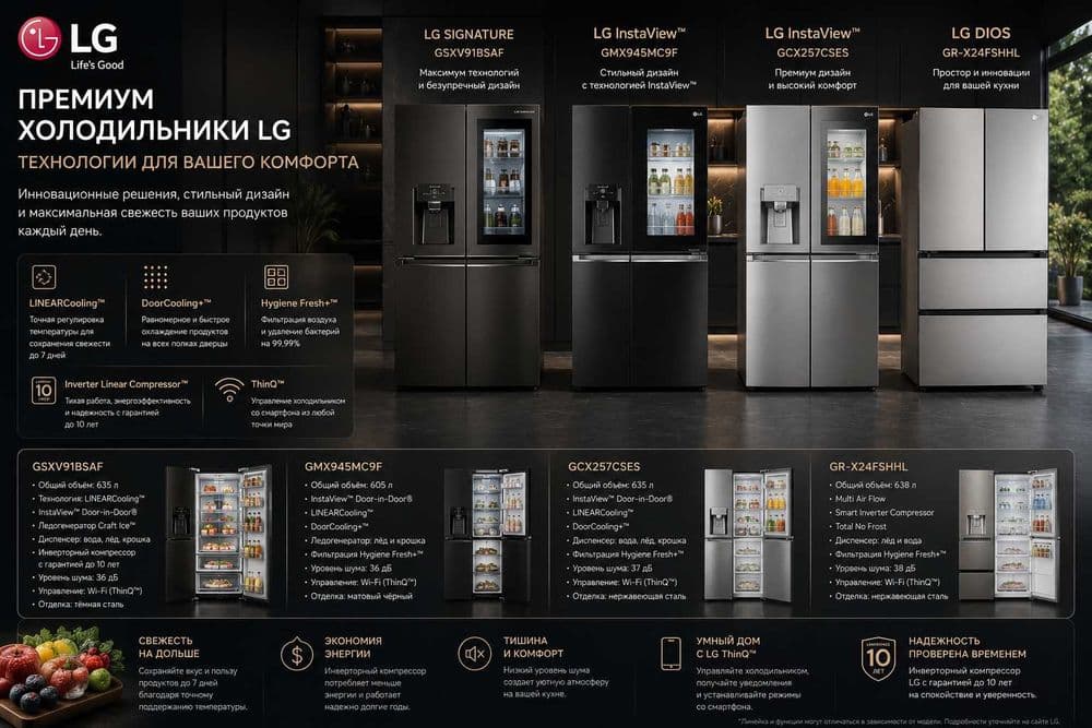 Холодильники LG премиум класса технологии для Вашего комфорта — 1