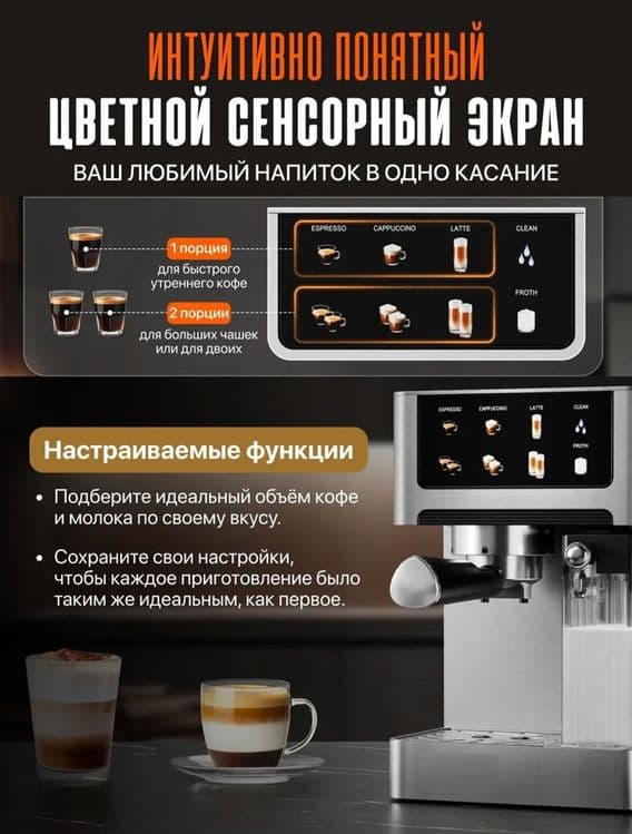Кофемашина "SONIFER" SF-3587, 1350 W — 4