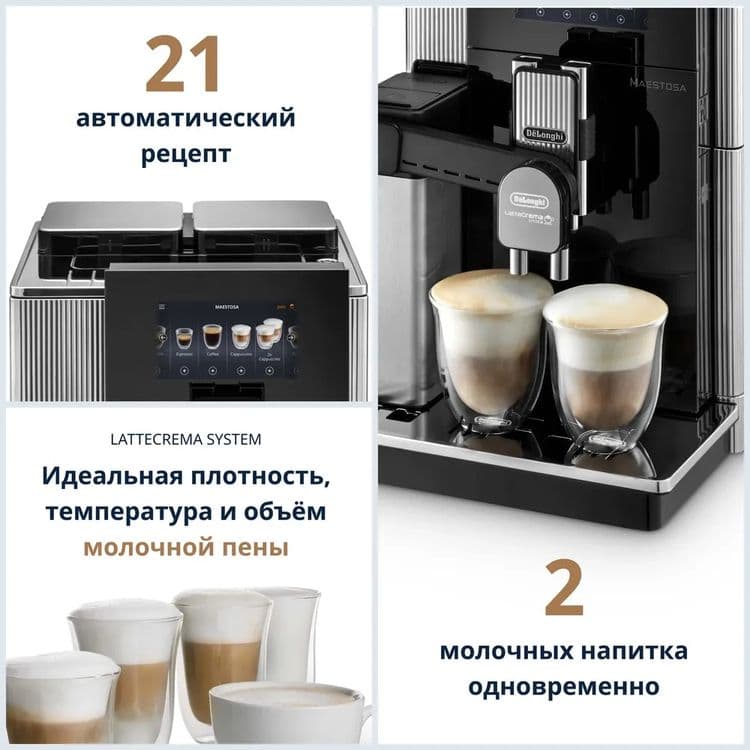 Kофемашина DeLonghi EPAM960.75.GLM Maestosa — 3