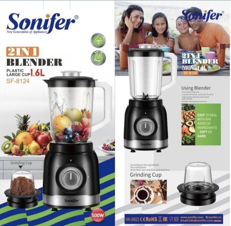 Sonifer 2в1 новый стационарный Блендер кофемолка blender sf-8124 — 4