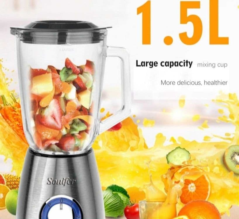 Sonifer 2в1 Блендер кофемолка блендир бледнр blender sf-8015 blendr — 9