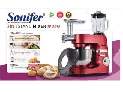 Sonifer 3в1 Планетарный миксер Мясорубка Блендер mikser sf-8076 — 3