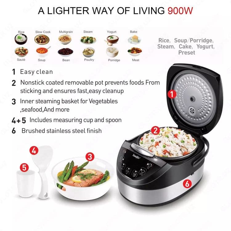 Мультиварка Рисоварка Пароварка multivarka Sonifer sf-4003 — 5