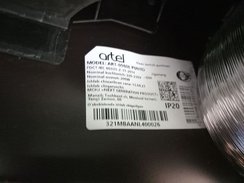 Artel vitechkasi 2 ta Motorli Filterli 600 kuba + 3 yil garantiya! — 7