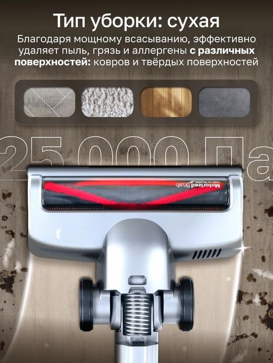 Пылесос вертикальный беспроводной GARTZ VVO221G StickPro, сухая уборка — 5