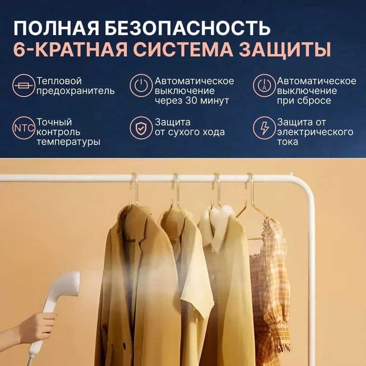 Отпариватель вертикальный Xiaomi Mijia Supercharged Garment Steamer — 4