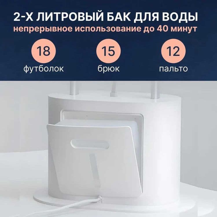 Отпариватель вертикальный Xiaomi Mijia Supercharged Garment Steamer — 5