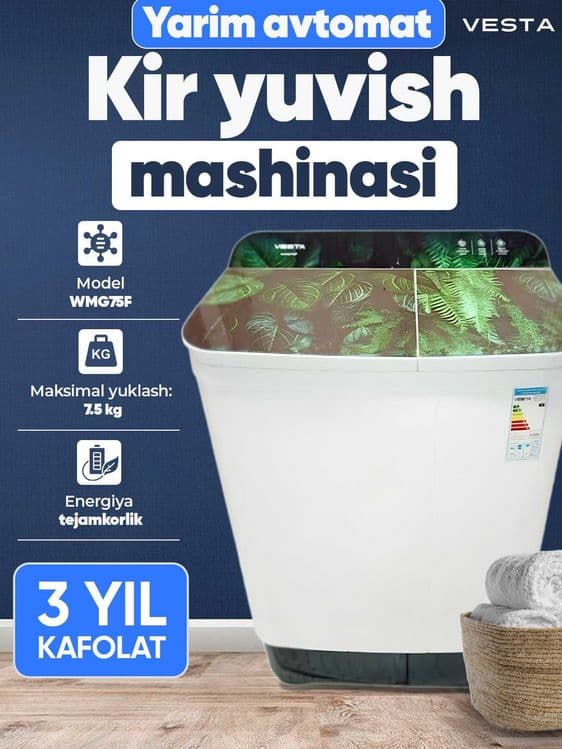 Стиральная машина VESTA WMG75F | Kir moshina ARTEL — 1