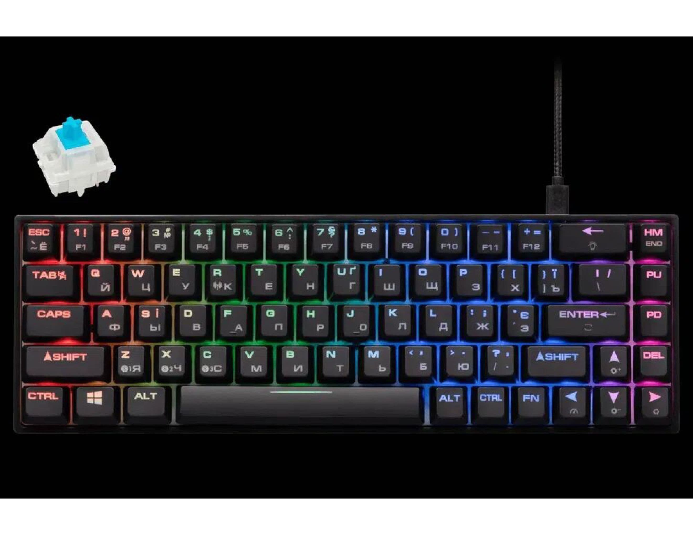 2E Gaming klaviatura KG380WL RGB BLACK — 1