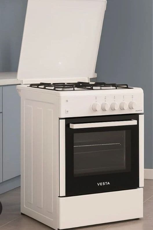 Бытовая кухонная газоэлектрическая плита. Марка VESTA AK Lite. Серый. — 1