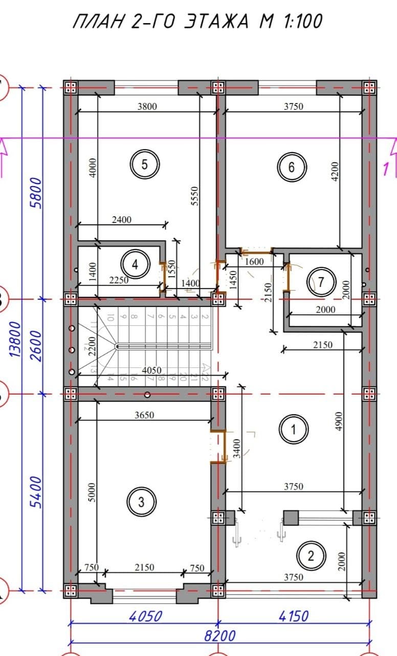Продается 2х этажный дом - коробка в центре Кибрая.Земля - 2 сотоки, комнат-6 — 6