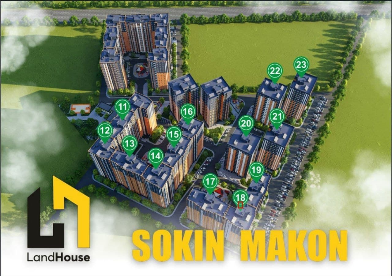 1-комнатная с ремонтом, никто не жил — ЖК Sokin Makon, 40,12 м² — 3