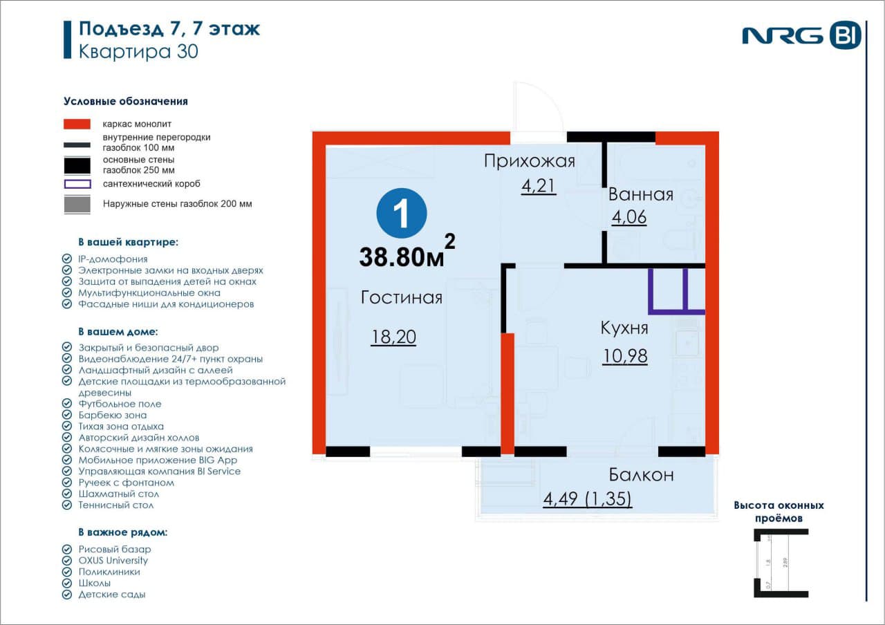 +++ NRG San'at | 1-комн. 38,8 м² | УзБУМ — 2