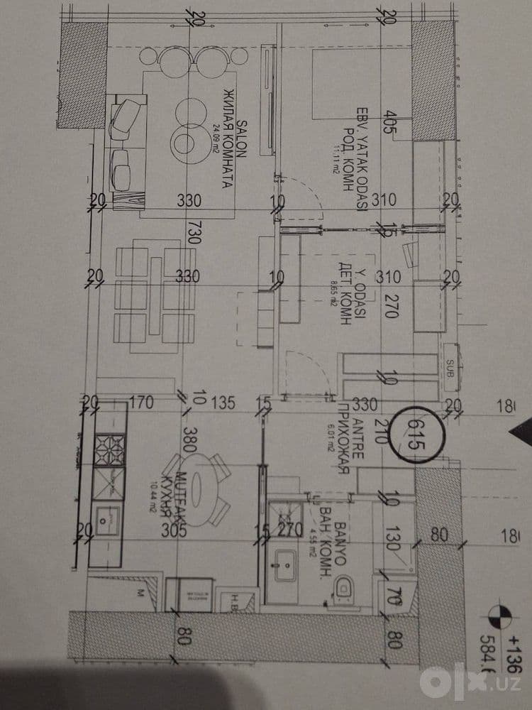 3/3451 68кв квартира в ЖК Nest One Tashkent City — 4
