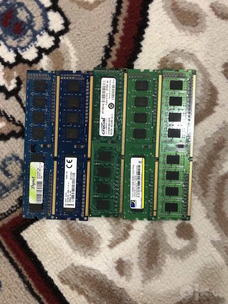 ddr3 hammasi 2 tasi 4gbdan 1600mhz 3 tasi 1333mhz 2+2+1gb — 1