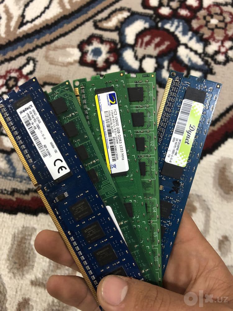 ddr3 hammasi 2 tasi 4gbdan 1600mhz 3 tasi 1333mhz 2+2+1gb — 4