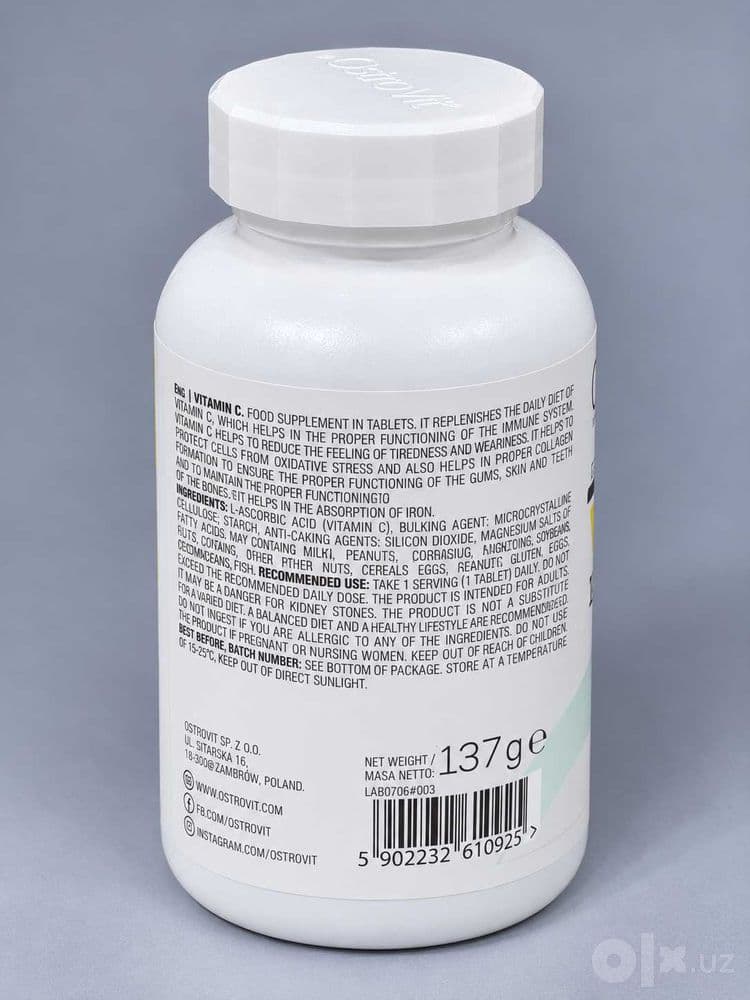 2.	OstroVit Vitamin C — витамин С 1000 мг — 5