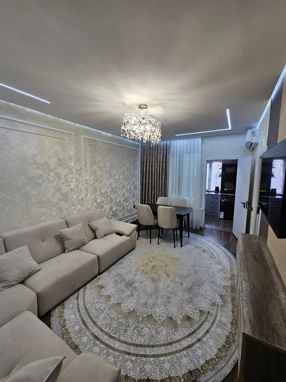 3-комнатная на БУЗ-1 | Метро Буюк Ипак Йули | Новый ремонт | 50 м² | 94.000 у.е — 1