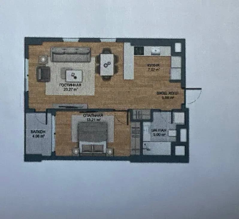 Продаётся 2-х комнатная квартира в ЖК Daho  Ориентир: Мирабадский район, ул.Тараса Шевченко, 94-школа — 1