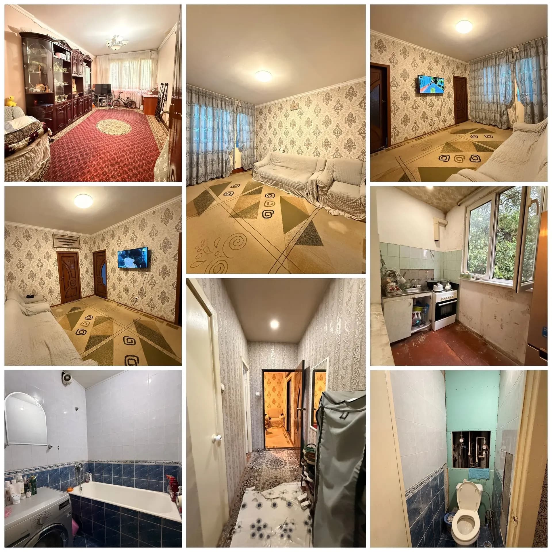 Чиланзар 8 квартал💫2/4/4🏡Чиланзрский ЗАГС‼️Мебель+ Техника✅48 кв.м — 1