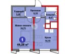 Продаётся 1-на комнатная квартира в ЖК Regnum Plaza  Ориентир: ул.Сайрам, Буз Базар