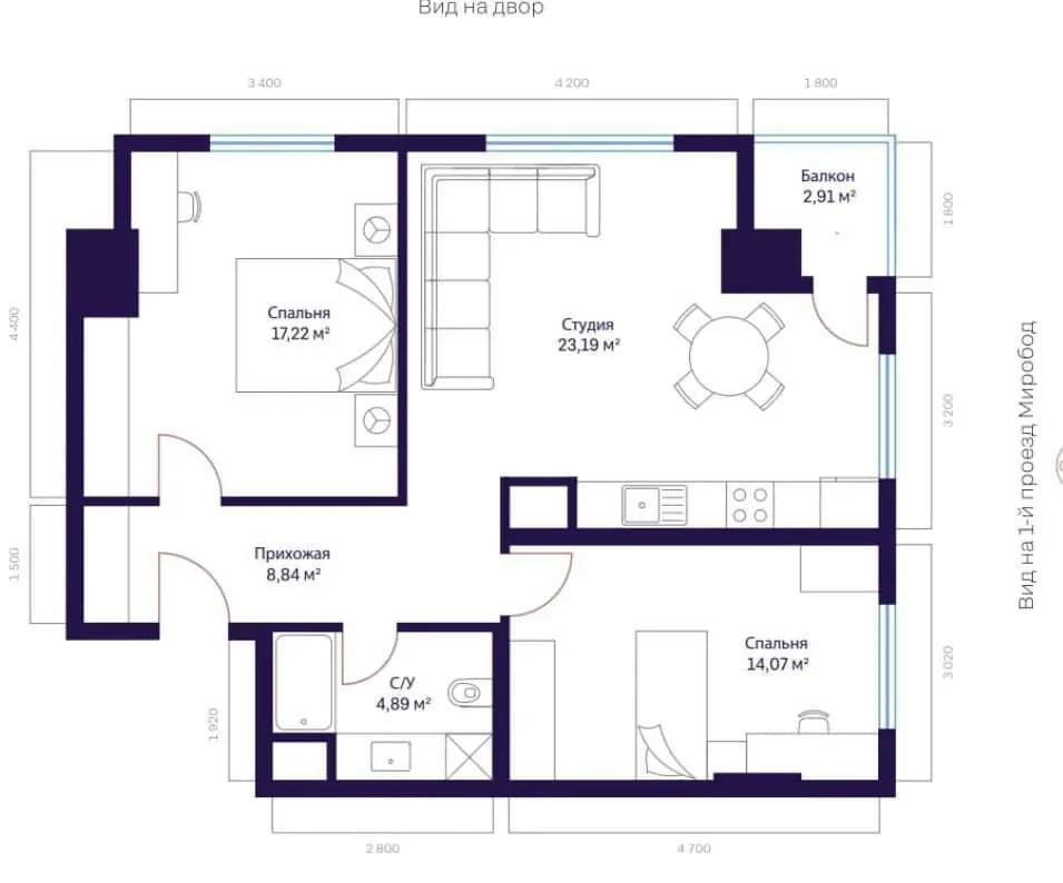 Продаётся 3-х комнатная квартира в ЖК Modera Towers   Ориентир: ул.Шота Руставели, — 1