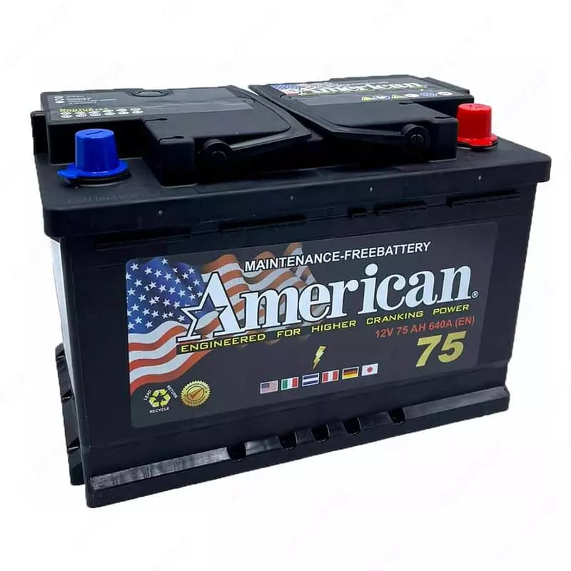 Аккумулятор для авто AMERICAN 12v75 (Турция) — 1