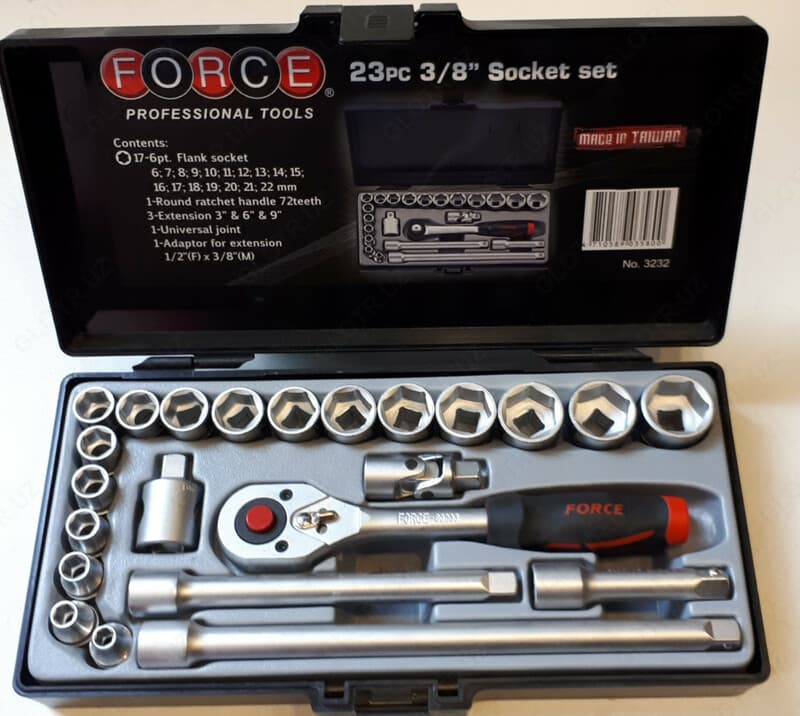 Набор инструментов на 3/8' 23 предмета Force 3232 — 1