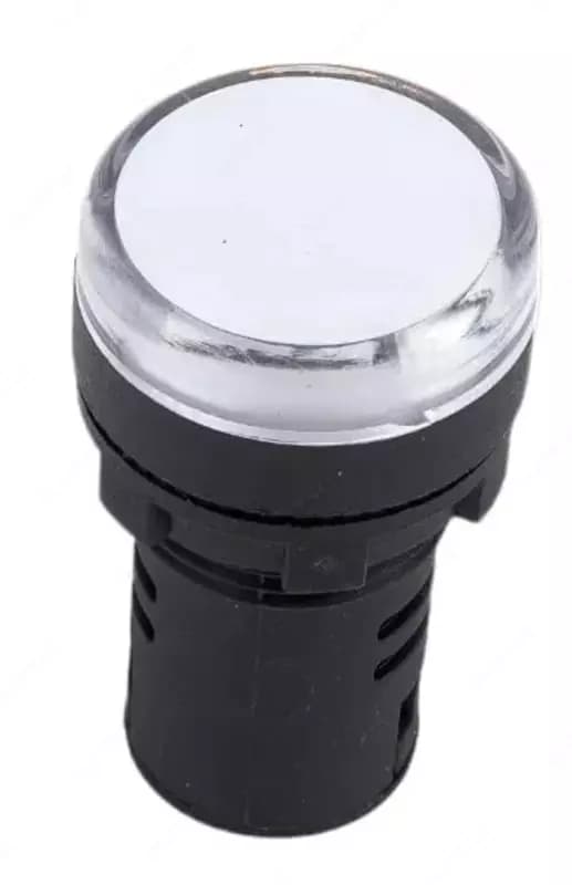 Светодиодный сигнальный индикатор AD22‑22DS/B, 220 VAC (Арт. - 1310692) Белый — 1